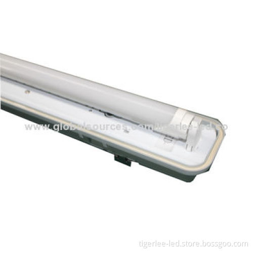 IP65 emergency light T8 fixture, tri-proof, AC 200-240V, 2x22W